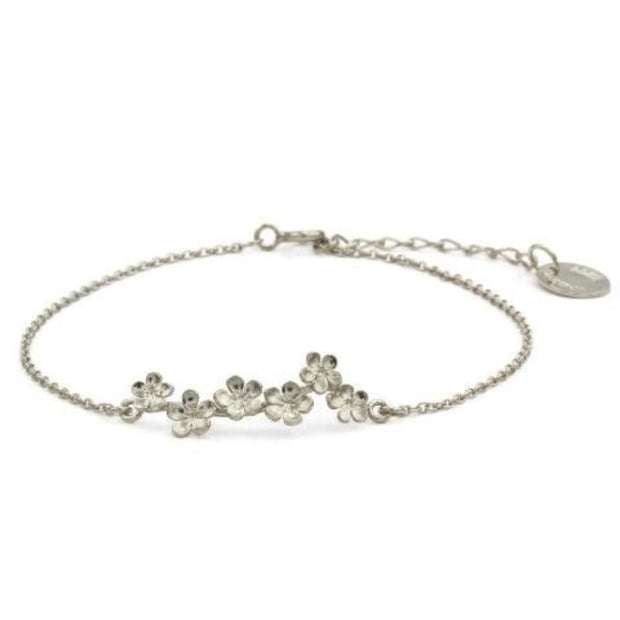 Forget-me-not bracelet in silver by Alex Monroe