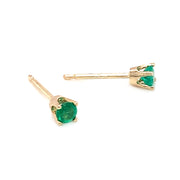 Emerald & Yellow Gold Earrings- "Evergreen"