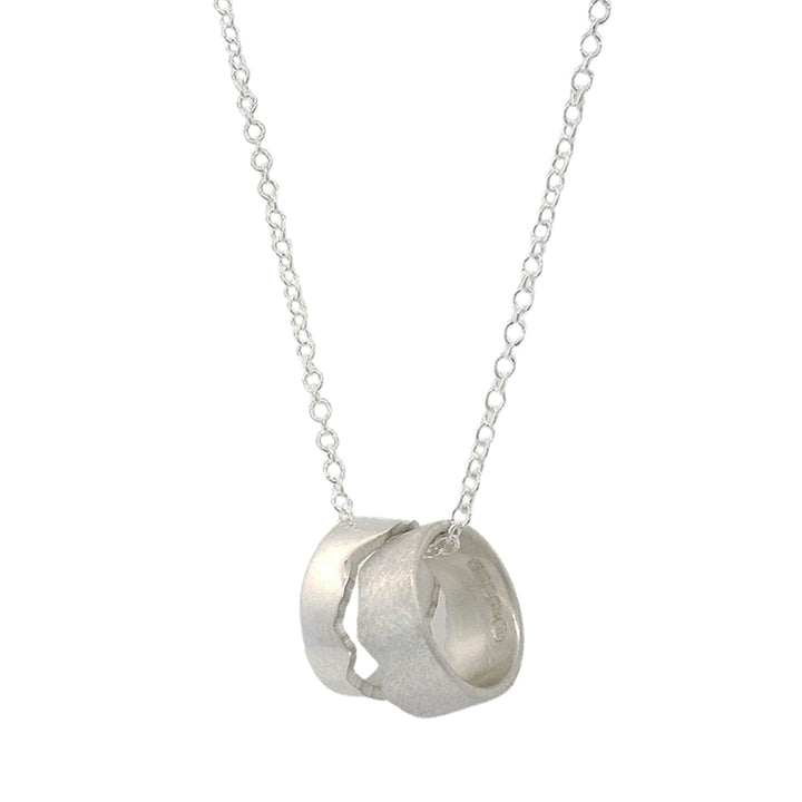 Sterling Silver Interlocking River Pendant - "Yellowstone River"