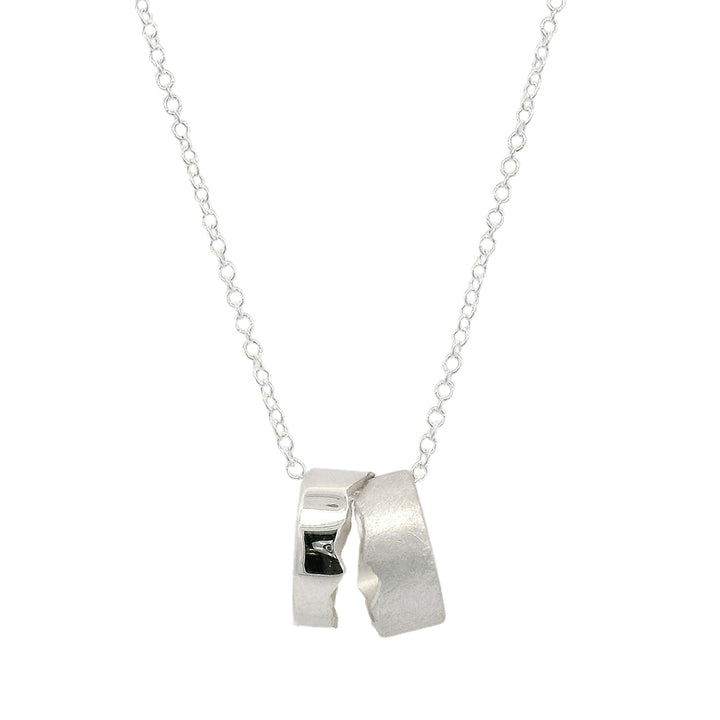 Sterling Silver Interlocking River Pendant - "Yellowstone River"