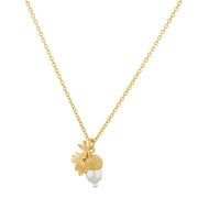Gold Vermeil & Sterling Silver Necklace - "Acorn"