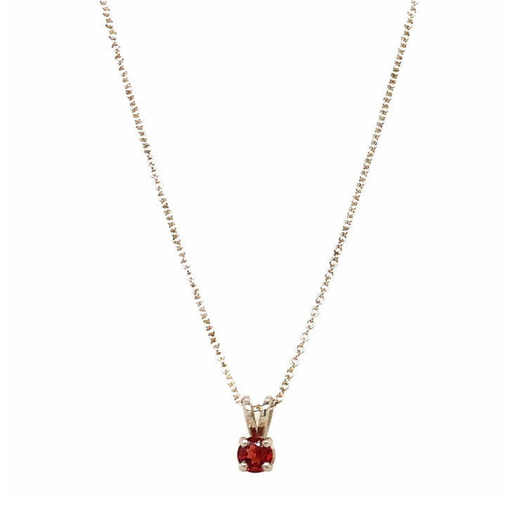 Sterling Silver Garnet Necklace - "Currant"