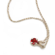 Sterling Silver Garnet Necklace - "Currant"