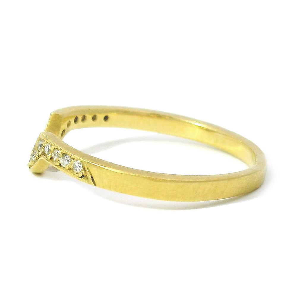 Diamond & Yellow Gold Ring - "Over the Ridge"