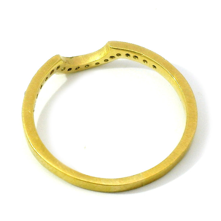 Diamond & Yellow Gold Ring - "Over the Ridge"