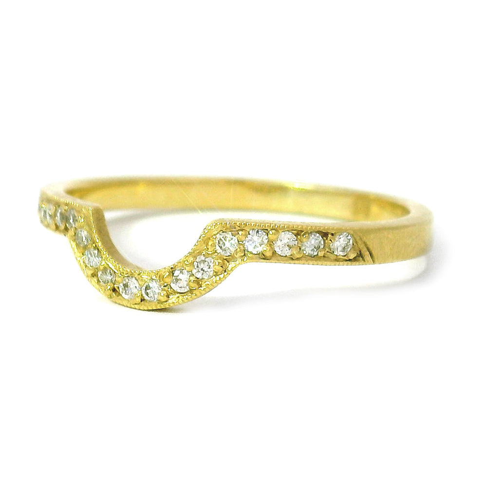Diamond & Yellow Gold Ring - "Over the Ridge"