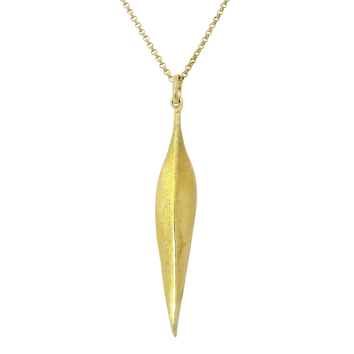 Gold Vermeil Large Leaf Necklace - "Forest"