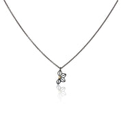 Sterling Silver and Diamond Origami Necklace - "Petite Anise Fold"