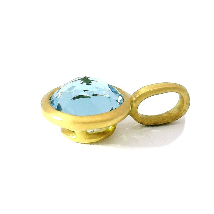 Aquamarine & Yellow Gold Pendant - "Misty Sea"