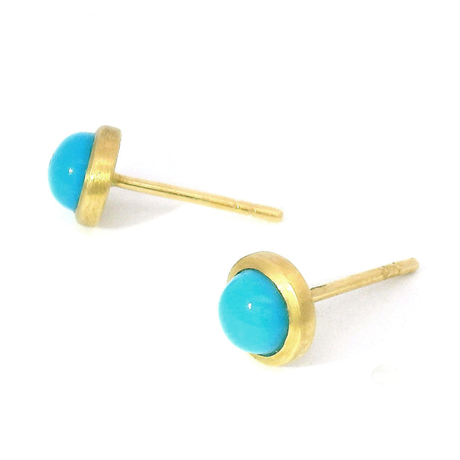 Sleeping Beauty Turquoise Stud Earrings - "Venetian Blue"
