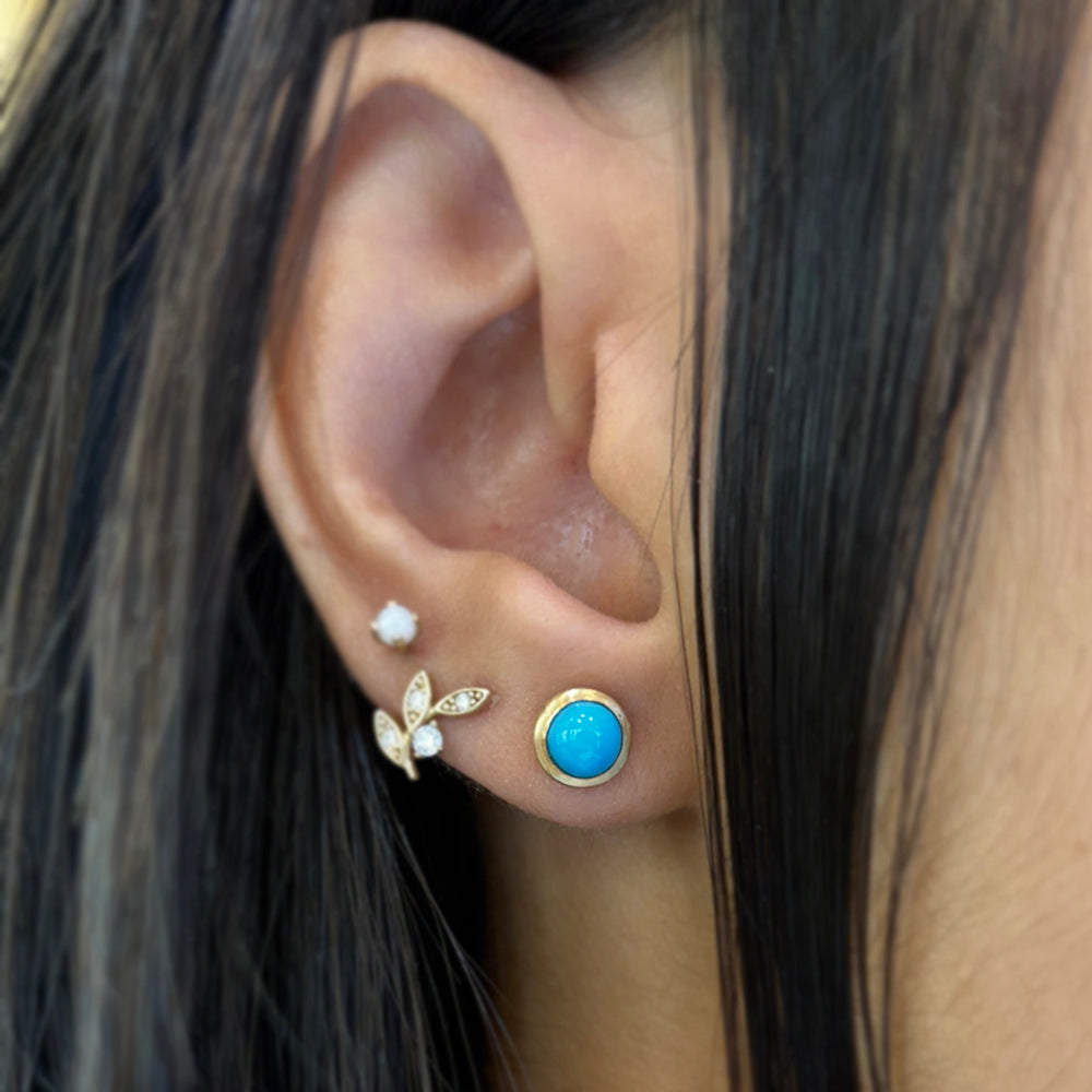 Sleeping Beauty Turquoise Stud Earrings - "Venetian Blue"