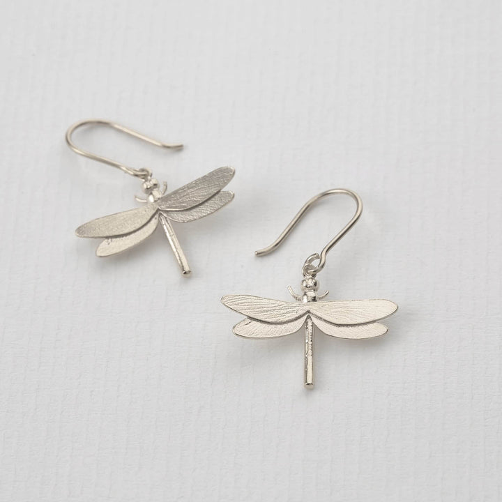 Sterling Silver Hook Earrings - "Dragonfly"