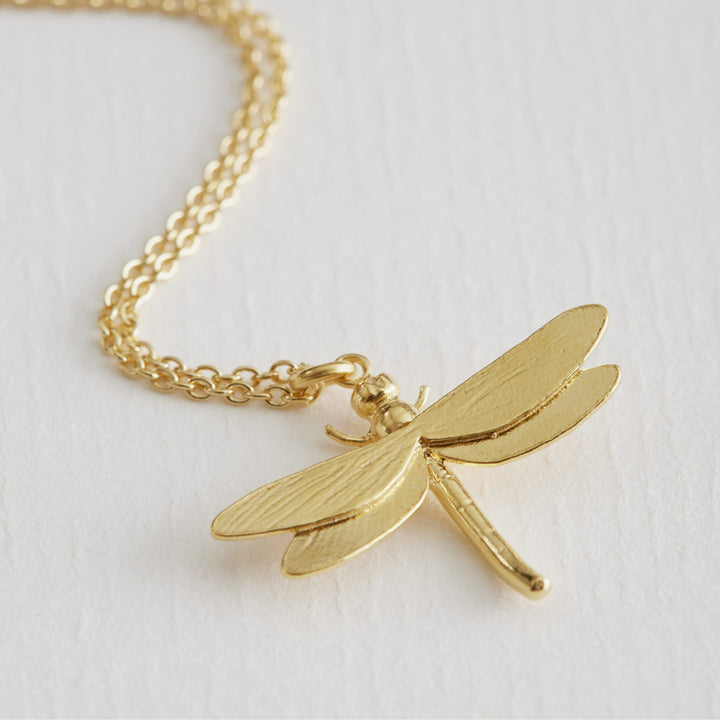 Gold Vermeil Necklace - "Dragonfly"