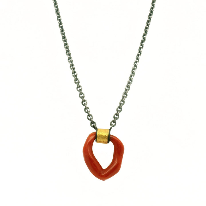 Mediterranean Red Branch Coral Necklace - "Colored Waters"