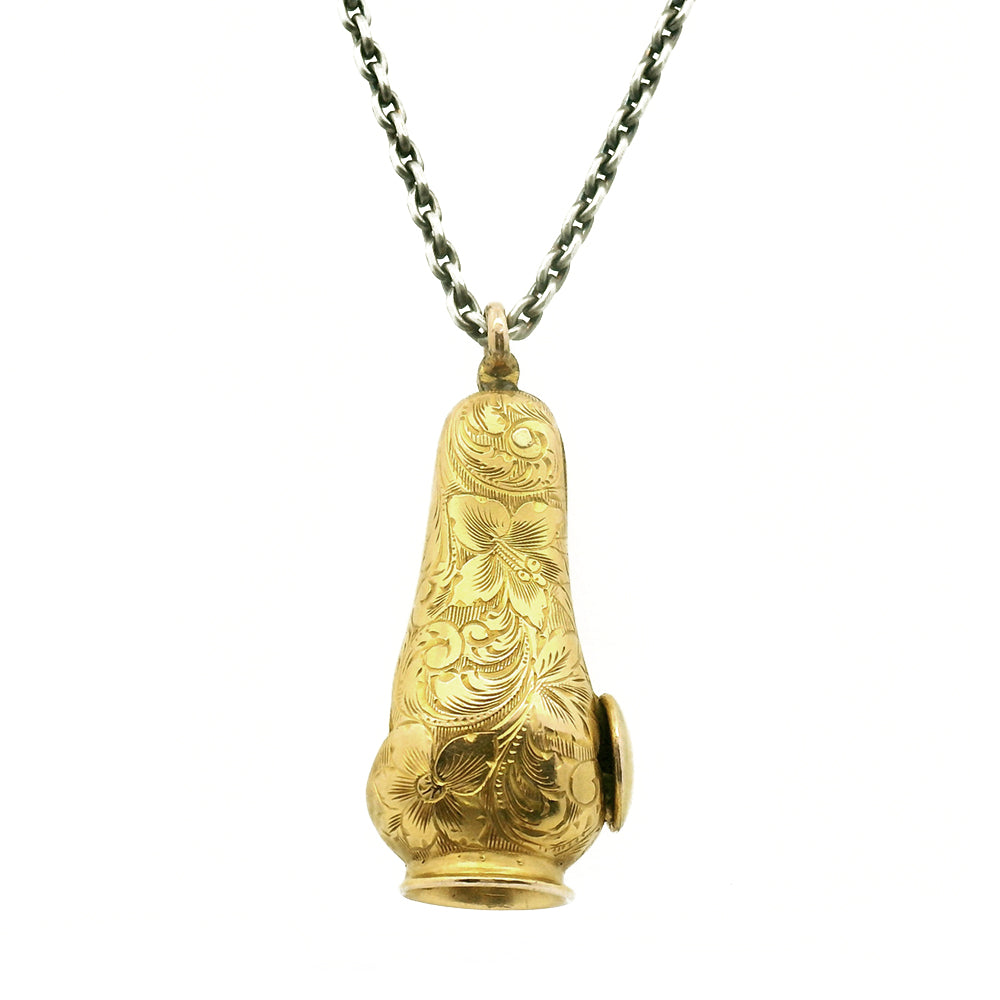 Victorian Era Gold Cigar Cutter Necklace - "Old Soul"