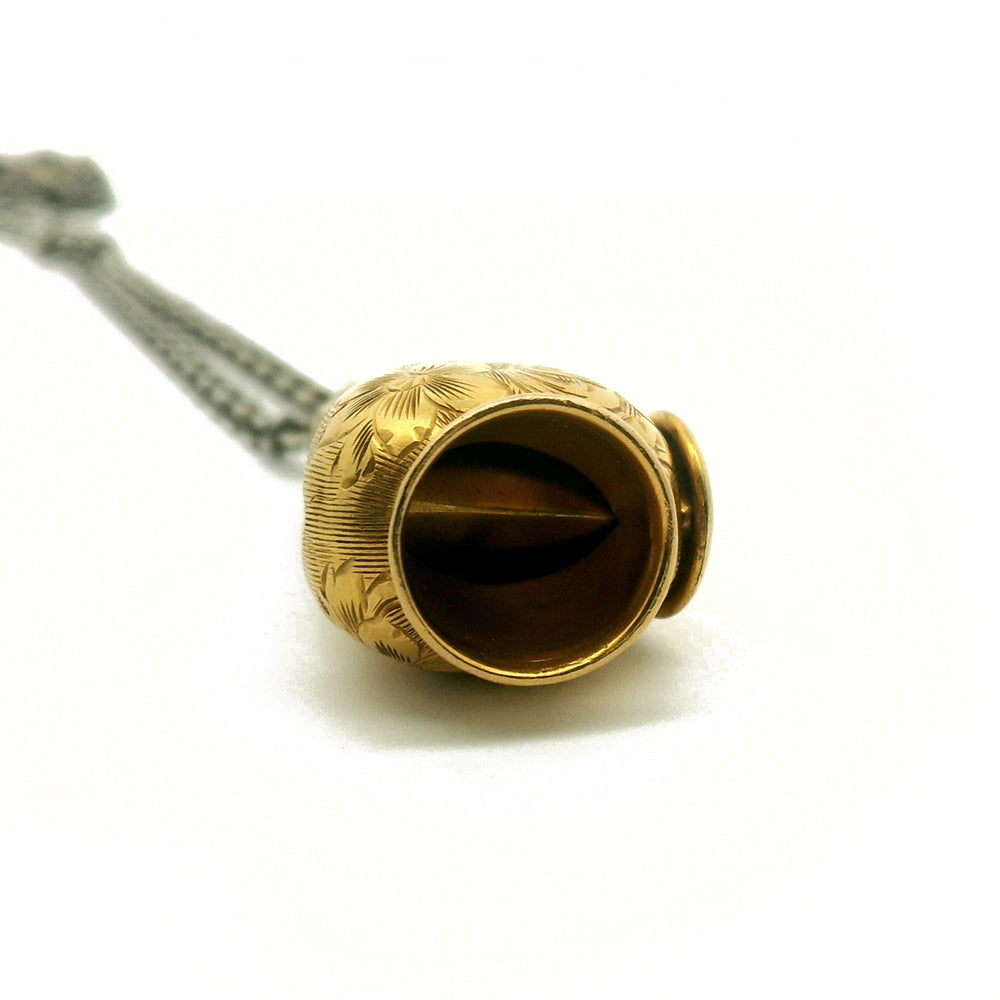 Victorian Era Gold Cigar Cutter Necklace - "Old Soul"