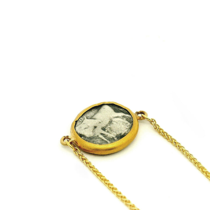 Cast Silver Hemidrachm & Gold Adjustable Bracelet - "Medusa the Gorgon"