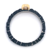 Oxidized Cobalt Chrome Diamond Stacking Ring - "Pebble"