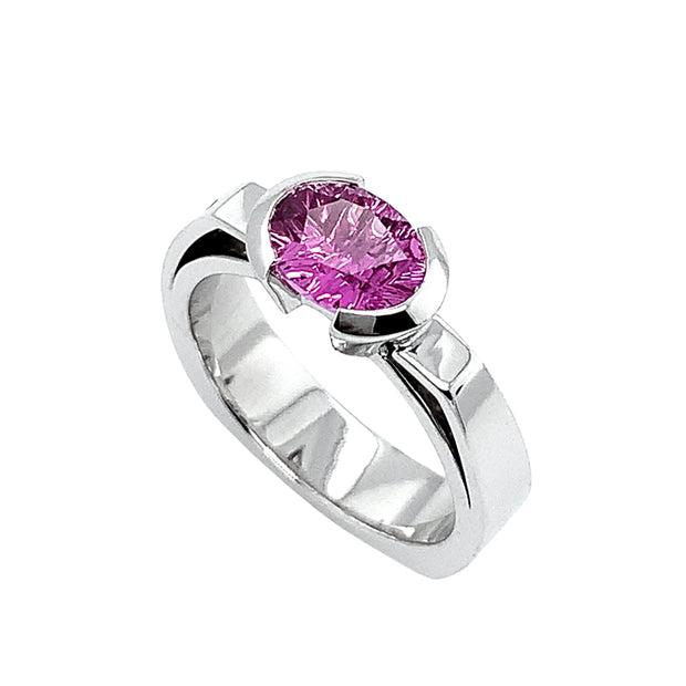 Fantasy-Cut Pink Sapphire Engagement Ring- "Cosmopolitan"