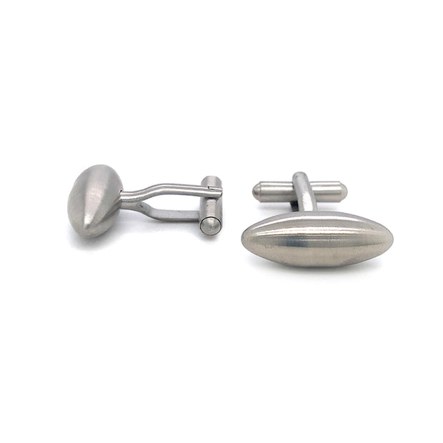 Stainless Steel Cufflinks - "Ellipsoidal"