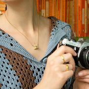 Sterling Silver In-Line Necklace - "Vintage Camera"