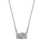 Sterling Silver In-Line Necklace - "Vintage Camera"