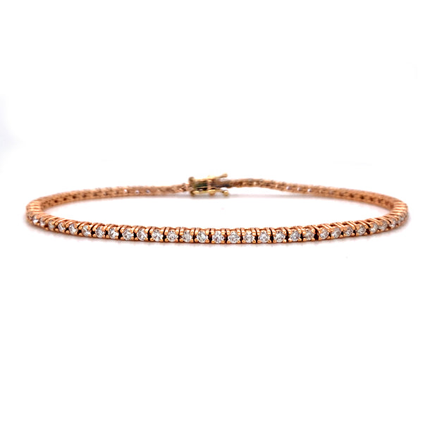 Rose Gold & Diamond Tennis Bracelet- "Grace Mae"