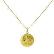 Yellow Gold & Diamond Medallion Necklace - "Phoenix"