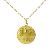 Yellow Gold & Diamond Medallion Necklace - "Phoenix"