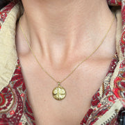 Yellow Gold & Diamond Medallion Necklace - "Phoenix"