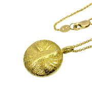 Yellow Gold & Diamond Medallion Necklace - "Phoenix"