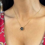 Diamond & Blackened Cobalt Chrome Necklace - "Confluence"