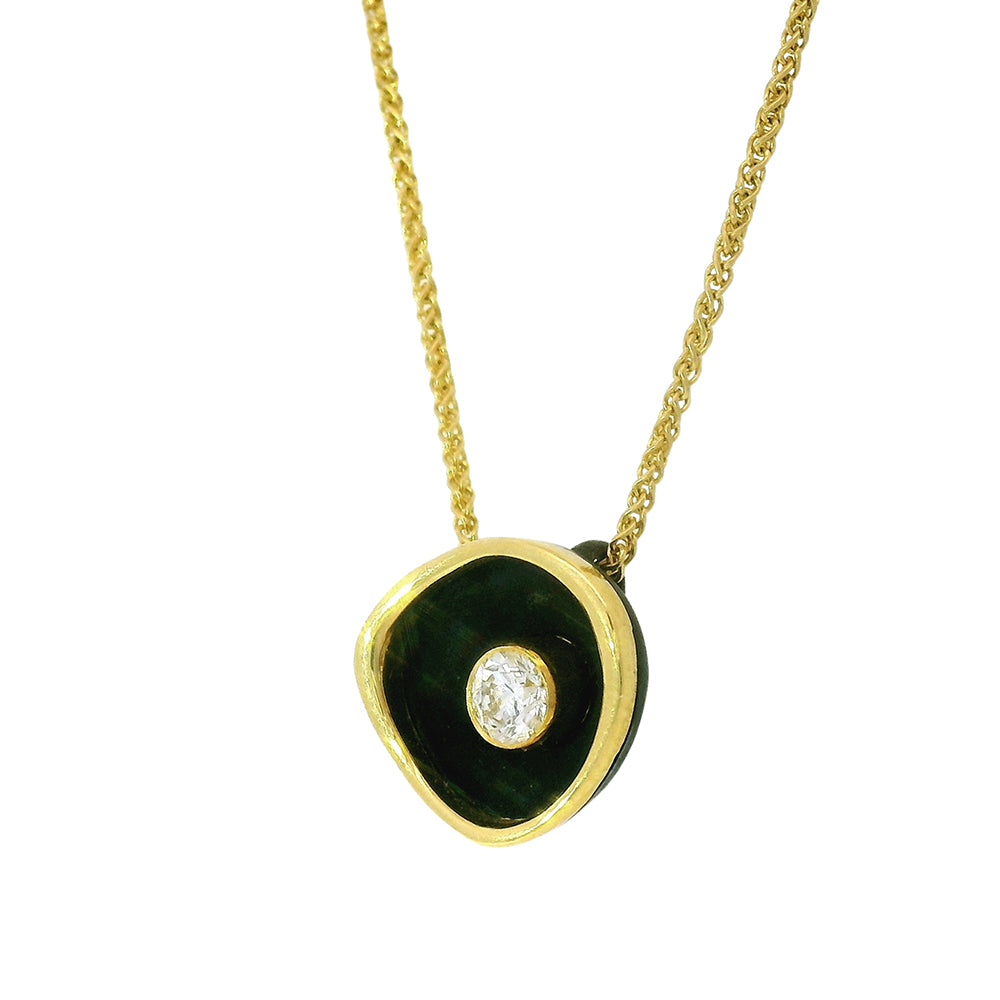 Diamond & Blackened Cobalt Chrome Necklace - "Confluence"