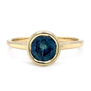 Montana Sapphire & Yellow Gold Engagement Ring - "Cosmos"