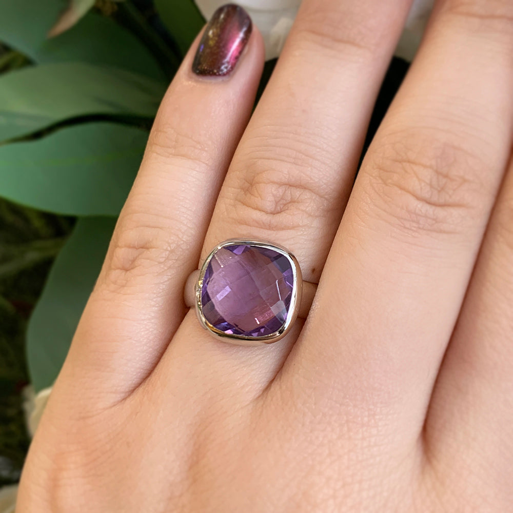 Sterling Silver Amethyst Ring - "Berry Beautiful"