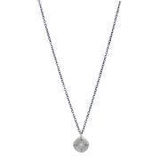 Diamond & Sterling Silver Necklace - "New Moon"