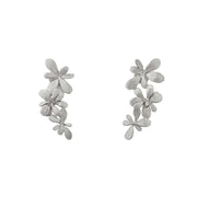 Sterling Silver Floral Stud Earrings - "Sprouting Rosette"