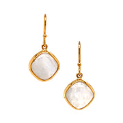 Gold Vermeil Kite Shaped Moonstone Drop Earrings