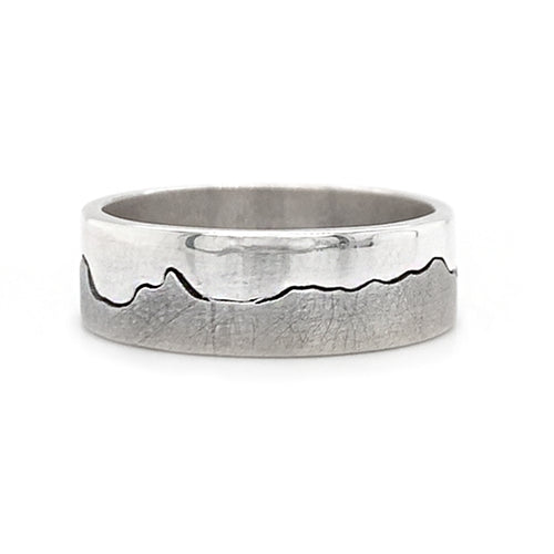 6mm Sterling Silver Interlocking Ring - "Madison River"