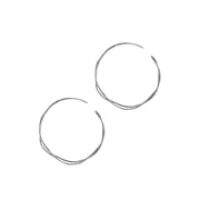 Sterling Silver Hoop Earrings - "Fine Twist"
