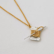 Sterling Silver & Gold Vermeil Necklace - "For Mending Things"