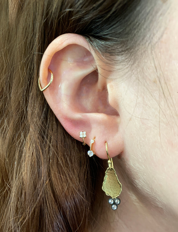 Inverted Diamond Dangle Earrings - "Bekimi"