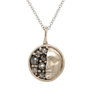 Salt & Pepper Diamond Necklace in White Gold - "Fragmented Sibyl"
