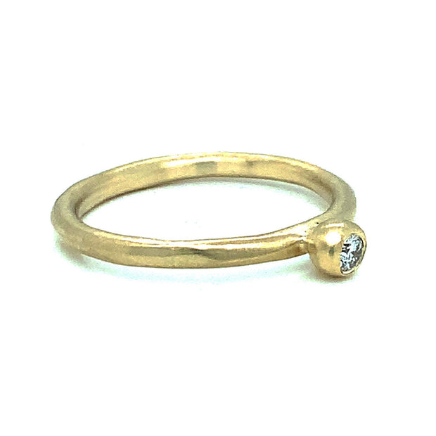 Yellow Gold and Diamond Ring - "Small Pod"