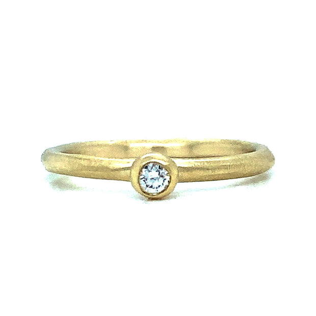Yellow Gold and Diamond Ring - "Small Pod"