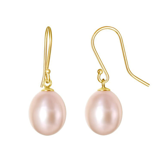 Yellow Gold and Freshwater Pearl Earrings - "French Uproar"