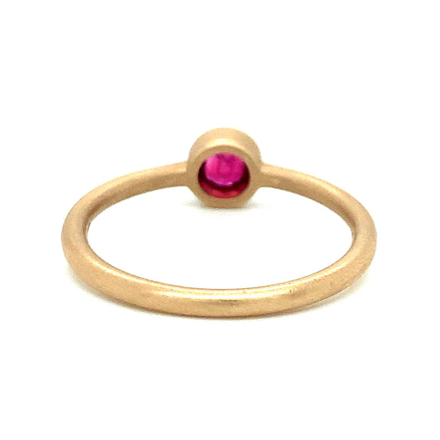 Petite Yellow Gold Ruby Stacking Band