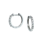Diamond Hoop Earrings "Modest Brilliance"