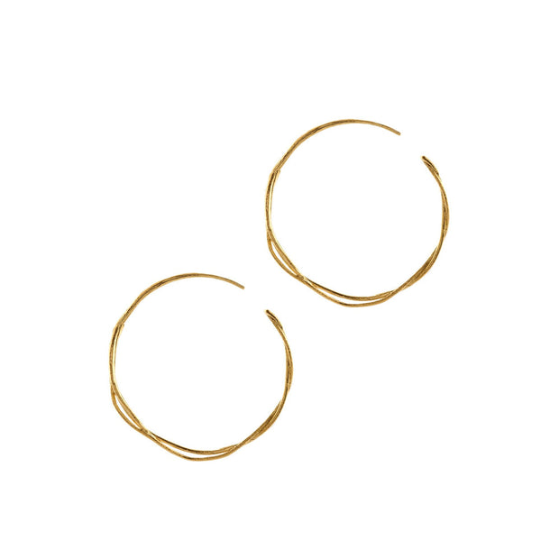Fine Twist Hoop Earrings in Gold Vermeil