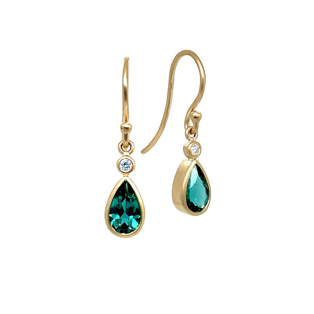Nina Wynn Lilly Pink Tourmaline and Diamond Earrings Yellow Gold - State  St. Jewelers